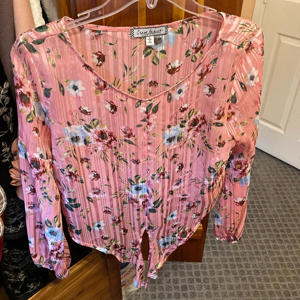 Flower printed blouse